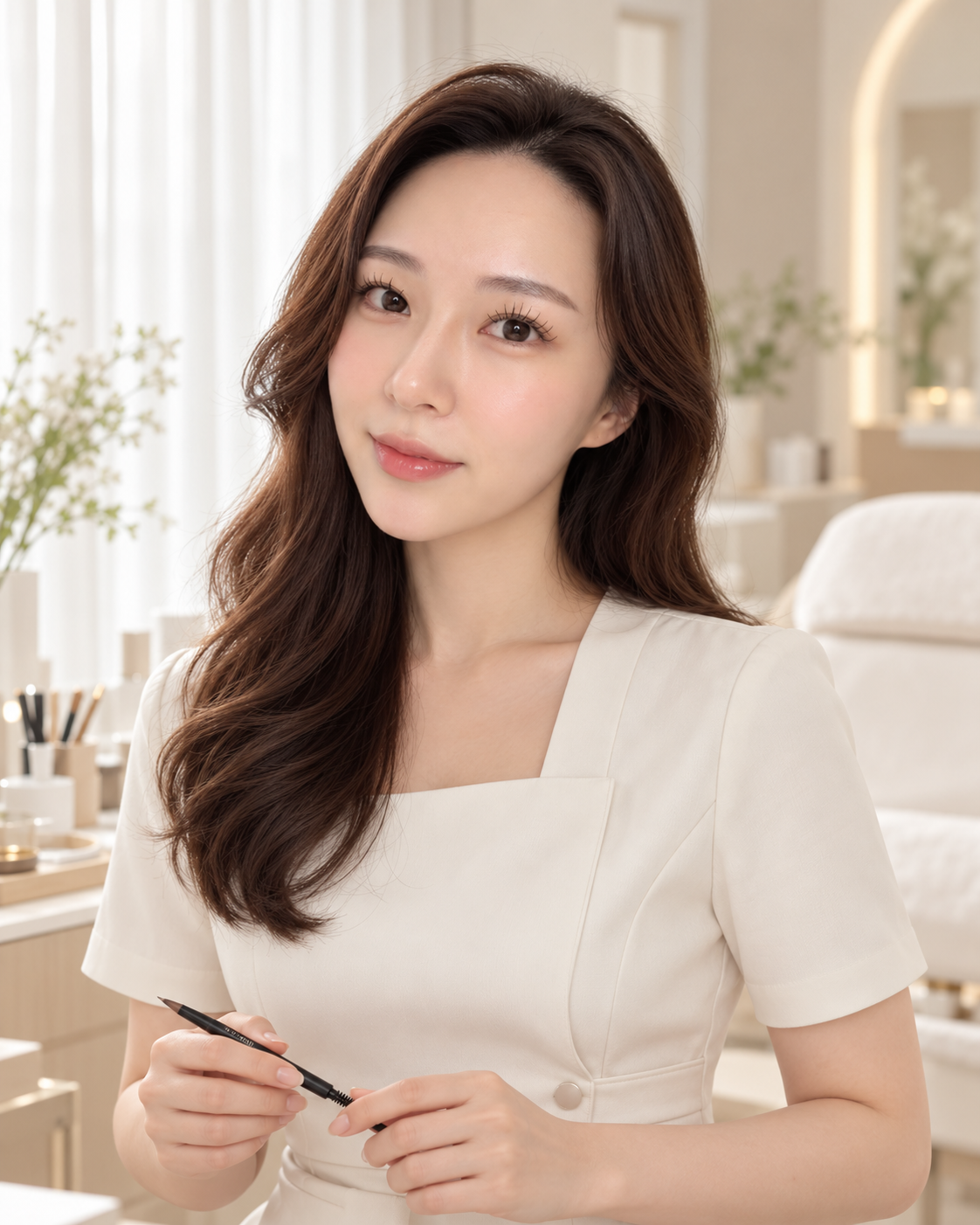 AI concept portrait of the eyebrow artist